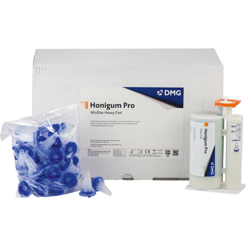 Honigum Pro Heavy value pack 5 x 380 ml dobbeltpatron Fast, 50 MixStar-spisser