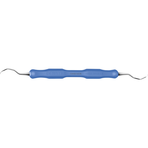 DEPPELER Gracey curette nano profil stk. med CN-håndtak, blå