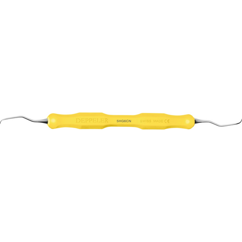 DEPPELER Gracey curette nano-profil stk. med CN-håndtak, gul
