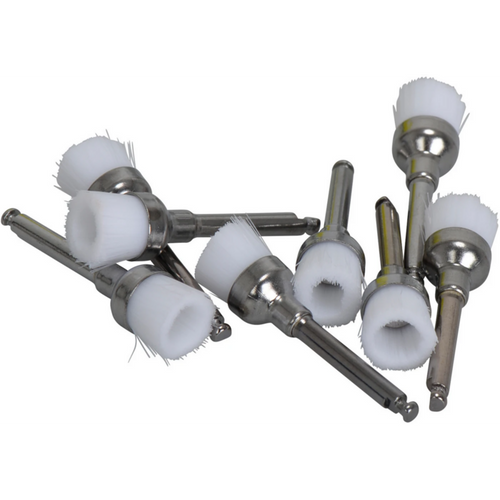 Becht4 Prophy cup brushes eske 100 stk. hvite, myke børster med nylonbust, RA