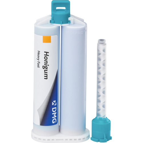 Honigum Heavy 2 x 50 ml dobbelpatron Heavy Fast, 4 automix-spisser