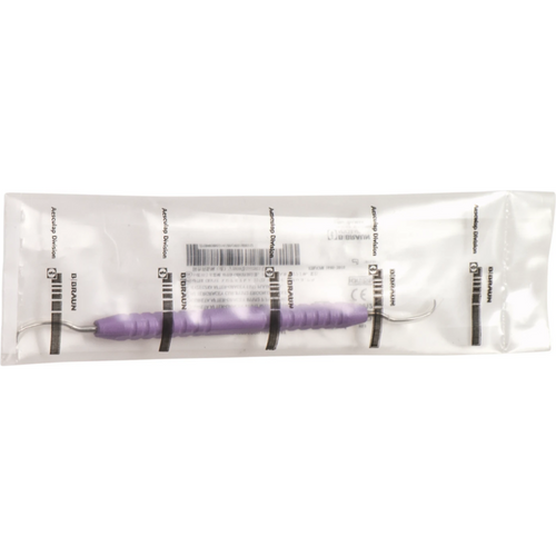 After Gracey curette AC stk. Figur 11/12, premolarer, molarer, mesio-bukkal, mesio-distal, rød