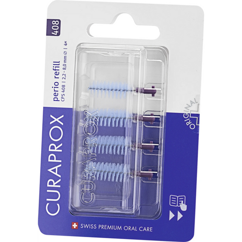 CURAPROX CPS perio refillpakke 4 stk. 408 lilla, 2,2-8 mm