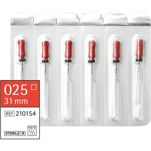 Omni K-files steril 6 stk. 31 mm, ISO 025