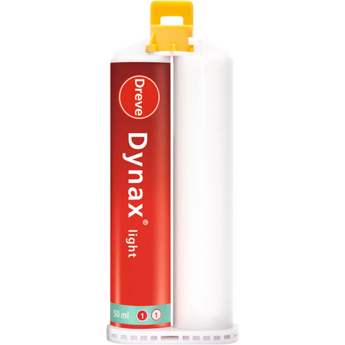 Dynax light 2 x 50 ml dobbeltpatron 46 Shore A, smaragdgrønn, 12 blandespisser, 12 spisser