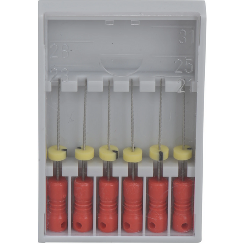 Hedstrøm filer 174 6 stk. rød, 21 mm ISO 025