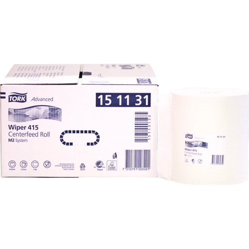 TORK Multi-Purpose tørkepapir M1/M2 System kartong 6 ruller 1-lags, 120 m x 21,5 cm, hvit