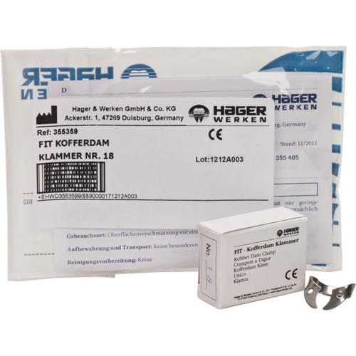 Fit-Kofferdam vingeløse molarklammer stk. nr. 18