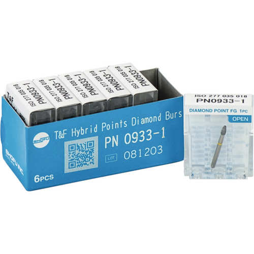 T&F Hybrid Points FG 925 6 stk. gul ultrafin, FG, form 7406, 3,5 mm, ISO 018