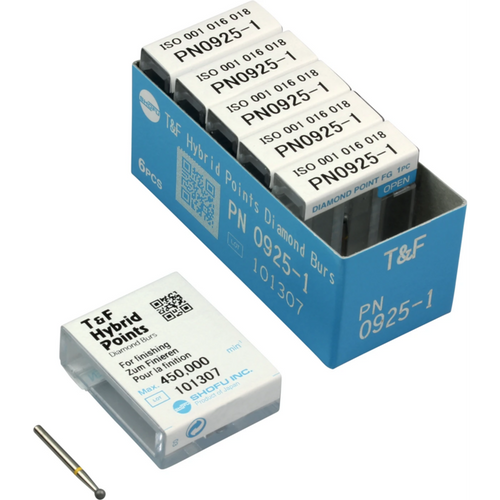 T&F Hybrid Points FG 925 6 stk. gule ultrafine, FG, fasong 7006, 1,6 mm, ISO 018