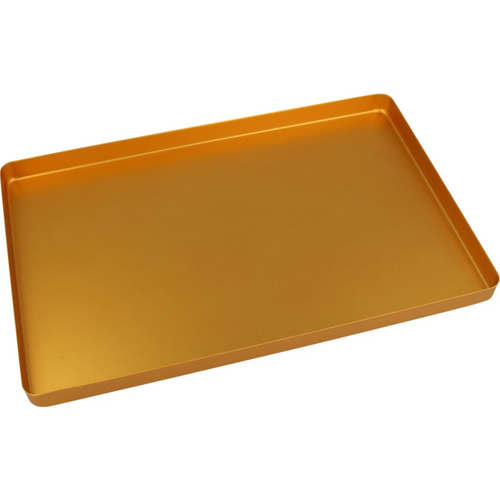 Norm brett aluminium stk. bunn uten perforering gull, 18 x 28 cm