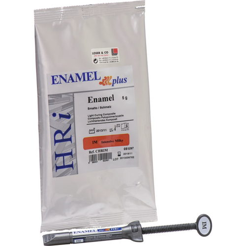 ENAMEL plus HRi sprøyte 5 g emalje intensiv melkehvit