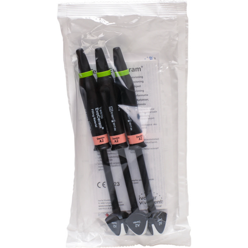 Tetric® EvoCeram Pakke med 3 x 3 g sprøyter dentin A2