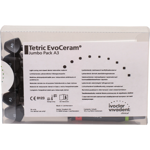 Tetric® EvoCeram Jumbopakke 10 x 3 g sprøyter A3