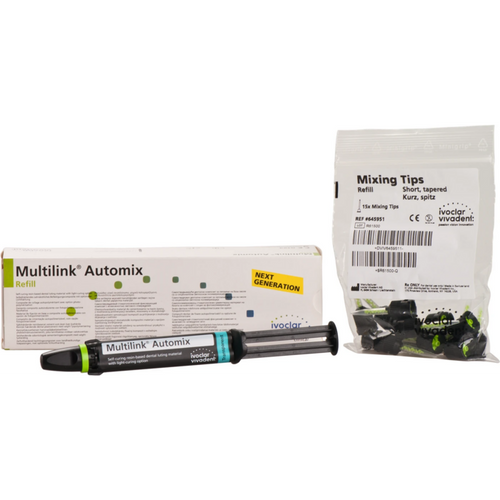 Multilink® Automix Etterfyllingspakke 9 g Multilink Automix sprøyte, transparent, 15 blandespisser