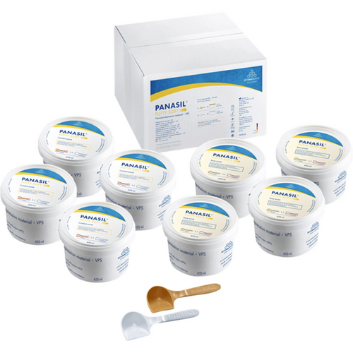 Panasil Putty økonomipakke 4 x 450 ml basepasta, 4 x 450 ml katalysatorpasta, Putty Soft