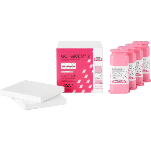 GC FujiCEM 2 SL økonomipakke 4 x 13,3 g patron, 2 blandeblokker