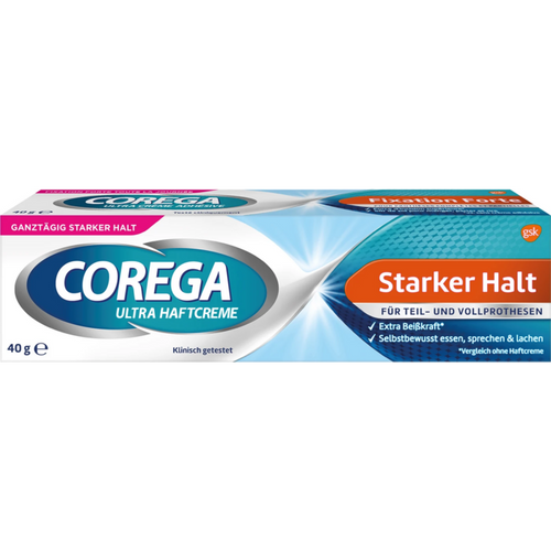 COREGA festekremer tube 40 g, sterk festeevne, mintsmak