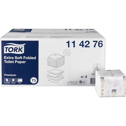 TORK Premium toalettpapir ekstra mykt enkeltark kartong 30 x 252 ark, 2-lags, ekstra mykt, 2-lags, ekstra mykt, 11 x 19 cm, hvit