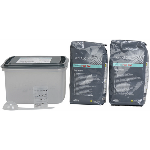 xantALGIN Select klinikkpakke 2 x 500 g poser med peppermynte, 1 oppbevaringsboks, 1 målesett