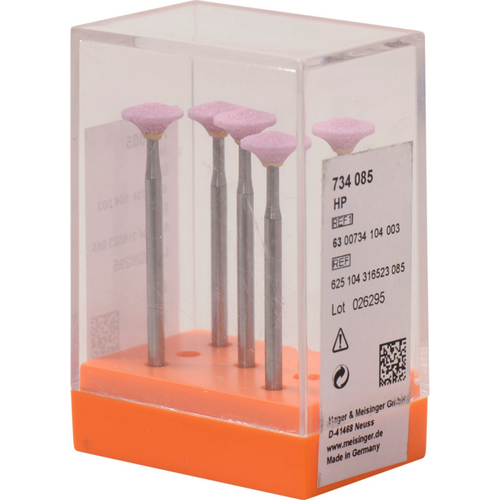 Ceramic grinder 734 Pack of 5 pieces pink coarse, HP, figure 316, 4 mm, ISO 085