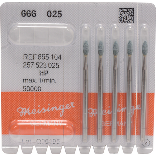 Ceramic grinders 666 Pack of 5 pieces green medium, HP, figure 257, 6.5 mm, ISO 025