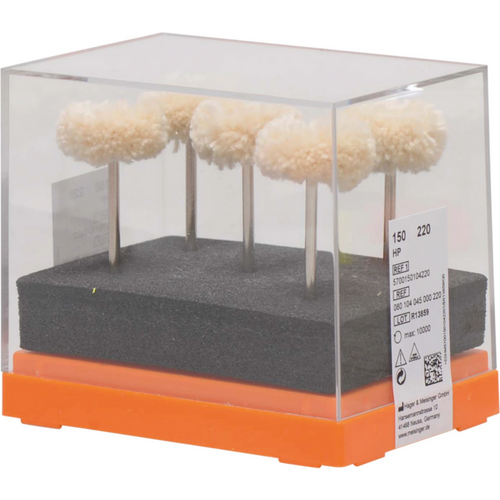 Polishing brush 150 Pack of 5 cotton, HP, figure 045, ISO 220