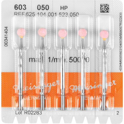 Ceramic grinder 603 Pack of 5 pieces pink medium, HP, figure 001, ISO 050