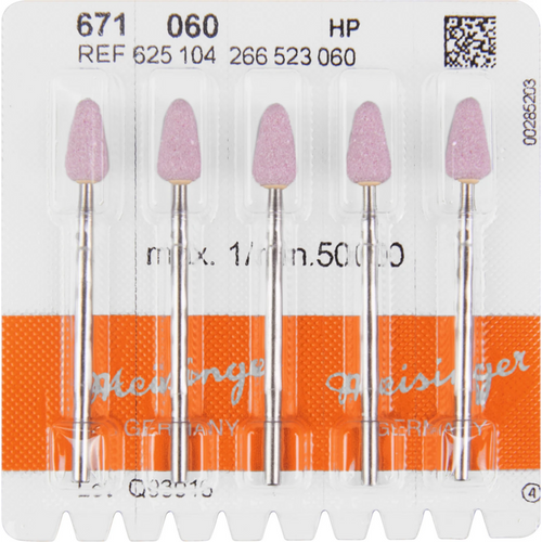 Ceramic grinders 671 Pack of 5 pieces pink medium, HP, figure 266, 10 mm, ISO 060