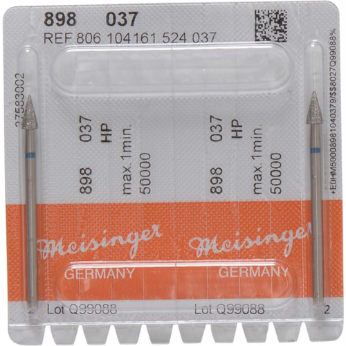 Diamonds 898 Pack of 2 blue medium, HP, figure 161 Needle conical pointed, 7 mm, ISO 037