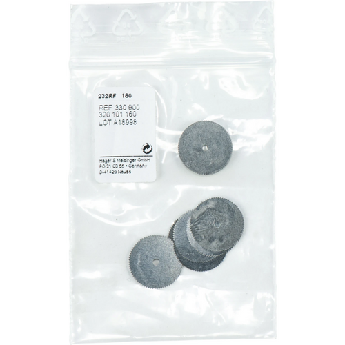 Circular saw 232RF Pack of 10 pieces unmounted, figure 320, 0.1 mm, ISO 160