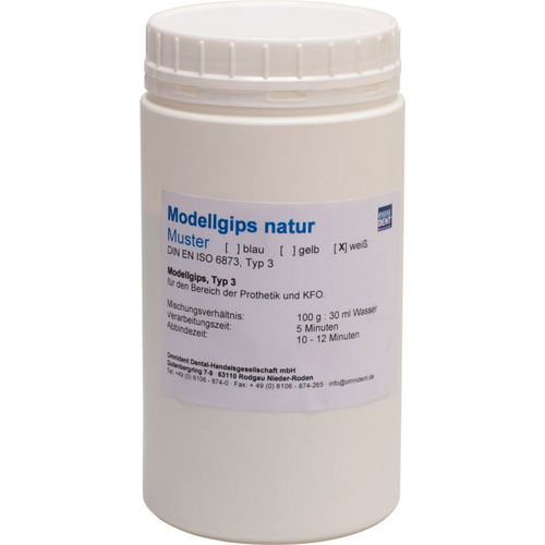 Natural model plaster Sample 1 kg hard plaster white