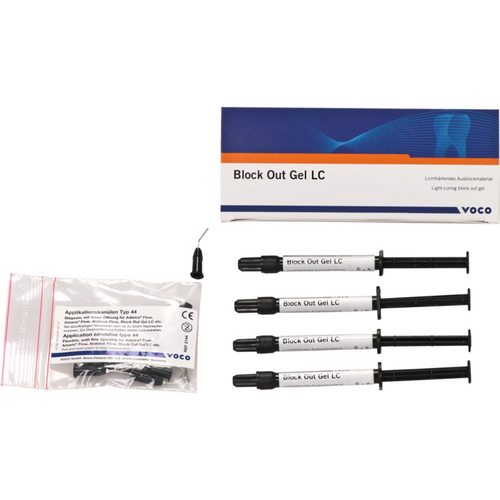 Block Out Gel LC Pack of 4 x 1.2 ml syringe, application cannulas type 44