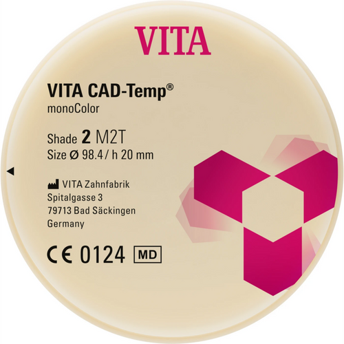 VITA CAD-Temp® monoColor DISC piece Ø 98.4 mm, H 20 mm, 2M2T