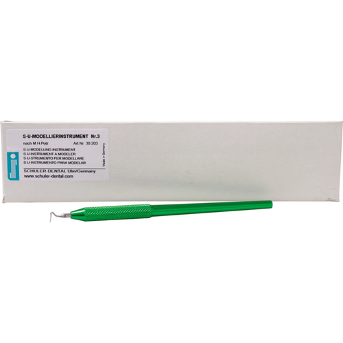 S-U modeling instruments according to M. H. Polz Piece Instrument green, number 3, with holder