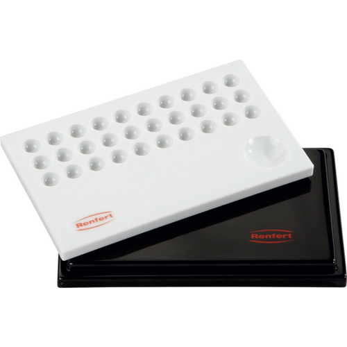 Stain-Mix mixing plate piece Mixing plate, black lid