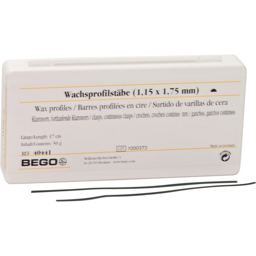 Wax profile bars Pack of 50 g staples, 1.15 x 1.75 mm