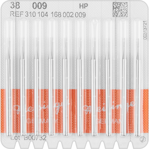 Steel drill 38 Pack of 10 HP, figure 168 conical, 3.9 mm, ISO 009