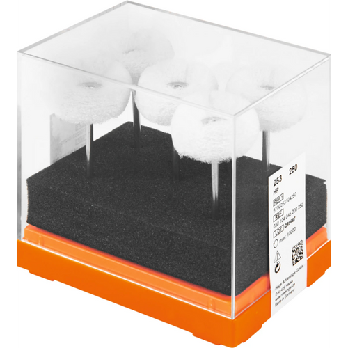 Polishing brush 253 Pack of 5 white, HP, figure 045, ISO 250