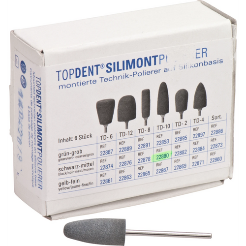 TOPDENT Silimont polisher Pack of 6 pieces black medium, TD-10