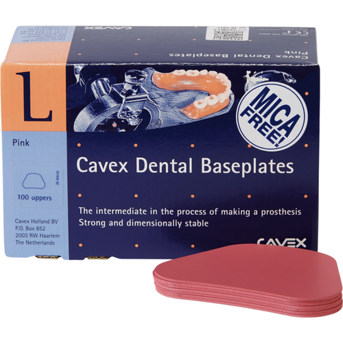 Cavex base plates mica-free Pack of 100 pieces upper jaw