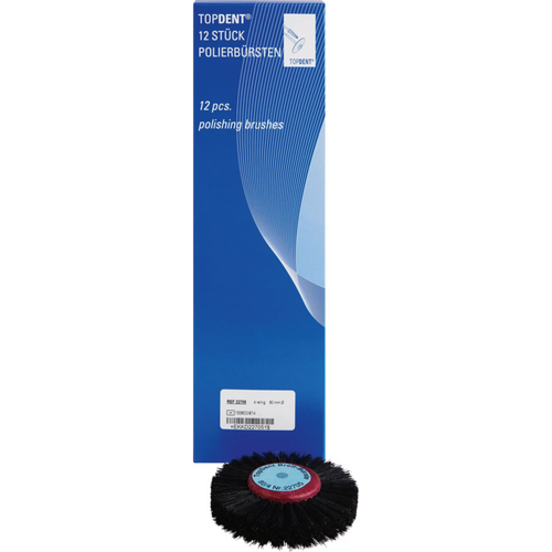 TOPDENT wide brush Pack of 12 pieces 4-row, Chungking bristles core: Ø 20 mm, outer: Ø 80 mm, soft
