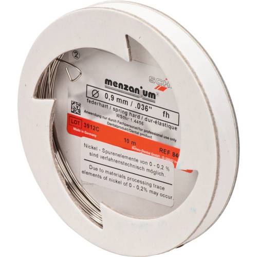 MENZANIUM® coil wire Laboratory roll 10 m spring-hard = 1,800-2,000 N/sqmm, 0.9 mm