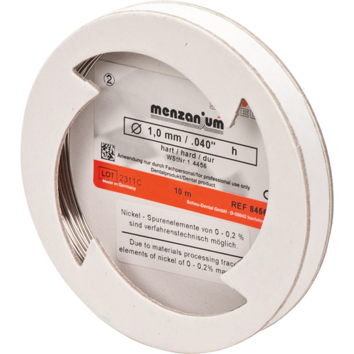 MENZANIUM® coil wire Laboratory roll 10 m hard = 1,400-1,600 N/sqmm, 1 mm