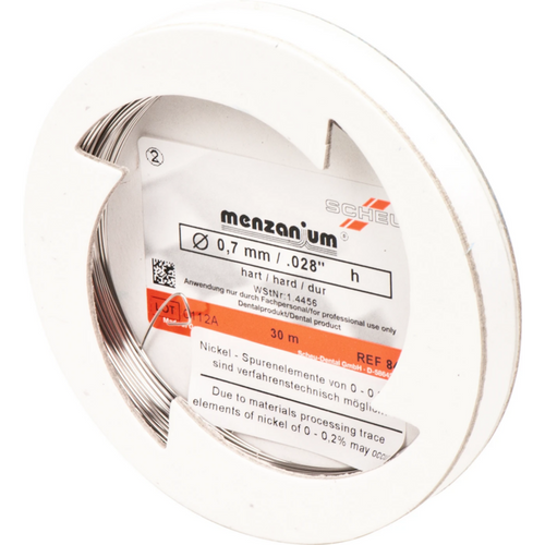 MENZANIUM® coil wire Laboratory roll 30 m hard = 1,400-1,600 N/sqmm, 0.7 mm