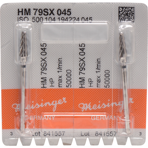 Carbide milling cutter SX Pack of 2 cross serrated, black super coarse, HP, figure 194, 12.7 mm, ISO 045