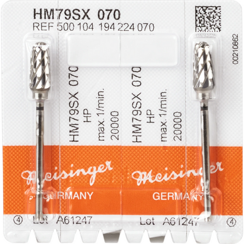 Carbide milling cutter SX Pack of 2 cross serrated, black super coarse, HP, figure 194, 14.7 mm, ISO 070