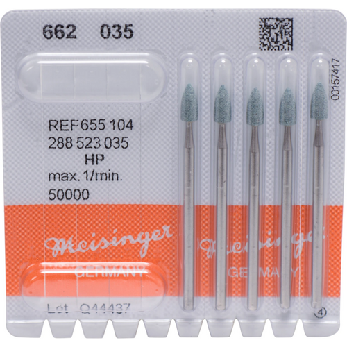 Ceramic grinders 662 Pack of 5 pieces green medium, HP, figure 288, 7.5 mm, ISO 035