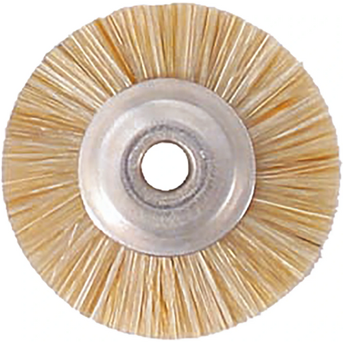 Wheel brush handpiece Pack of 12 pieces unmounted, bristles white 19 mm