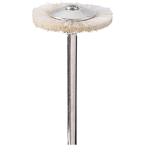 Wheel brush handpiece Pack of 12 pieces assembled, goat hair, 19 mm